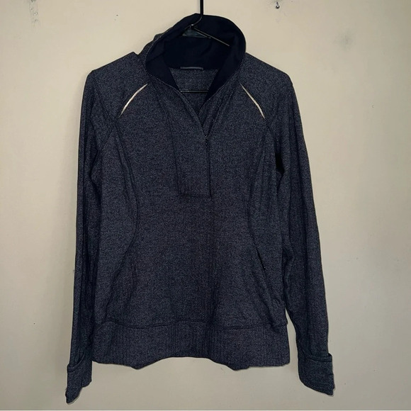 lululemon athletica Tops - LULULEMON Think Fast Pullover Sweater Quarter Zip Women’s Size 12